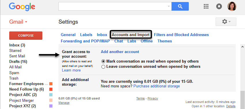 Grant account access