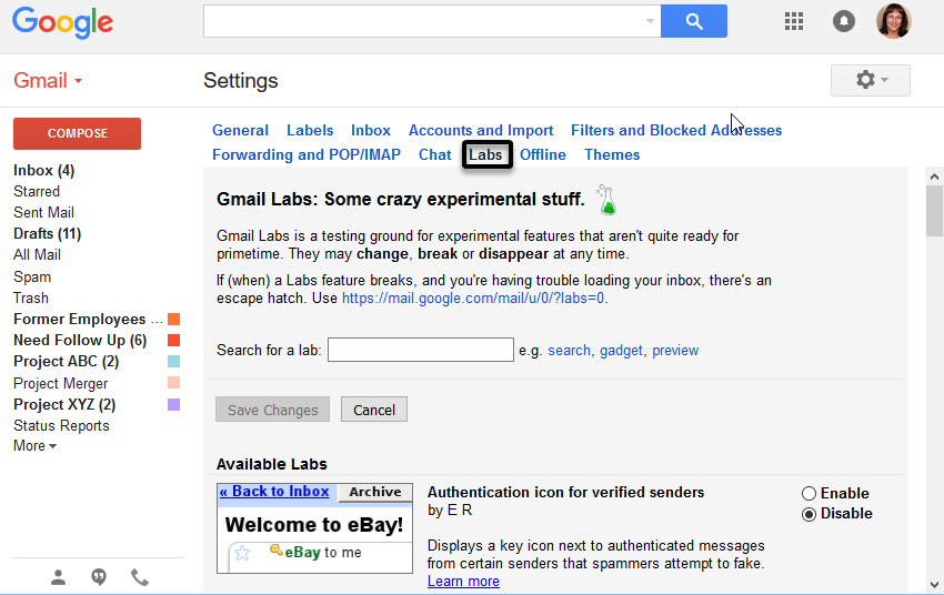Gmail Labs