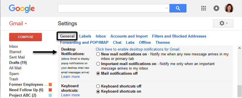 Gmail notifications