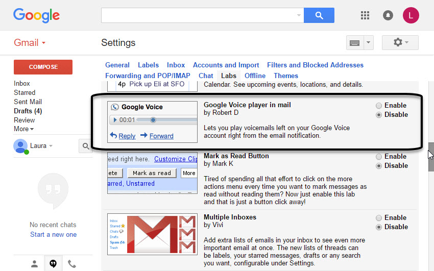 Google Voice Player