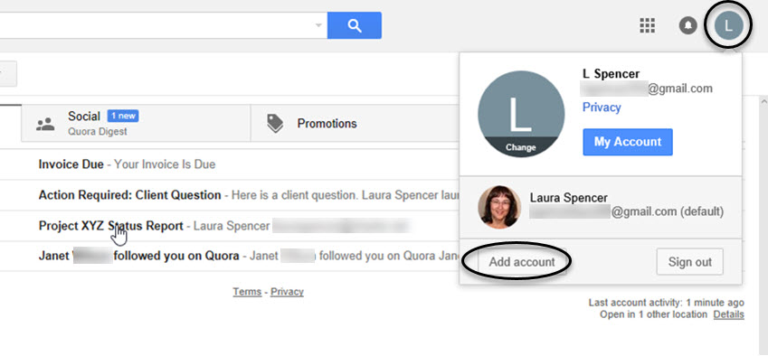 Log in to Multiple Gmail accounts